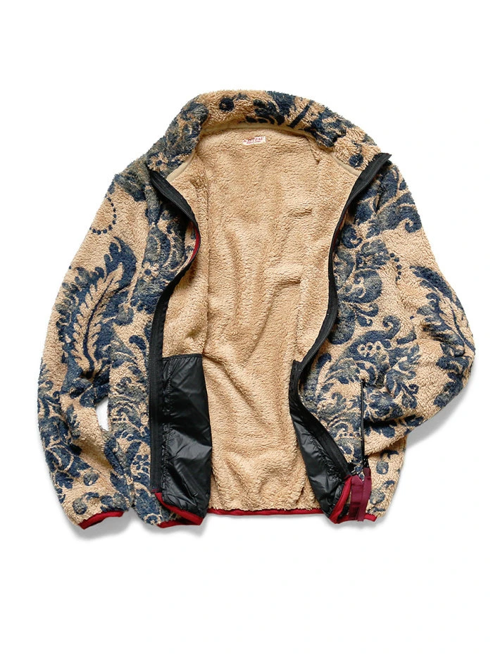 Japanese Autumn And Winter Shake Fleece Retro Casual Zipper Warm Jacket Tang Grass Tide Coat