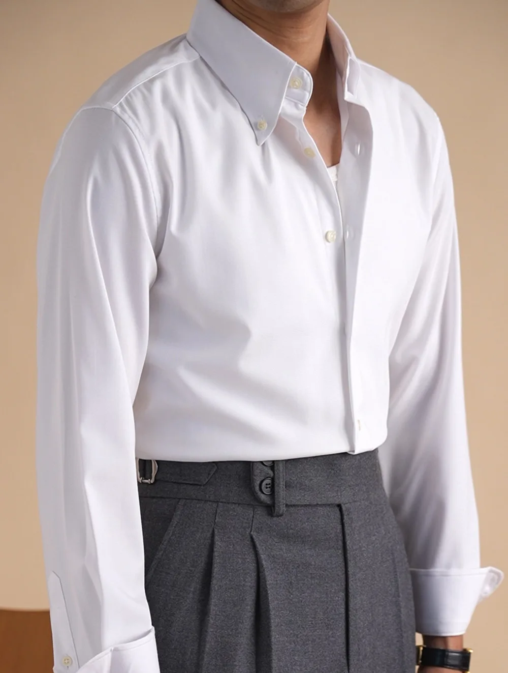 Italian Style Shirts Men Dress Camisa Social Masculina Breathable Long Sleeved Daily Solid Color Shirt Chemise Hawaienne Homme