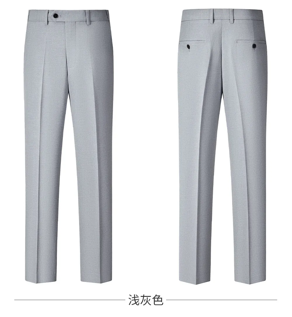 High-quality, Fashionable and Stylish Plus-size Men's Solid-color Suit Set, Men's Three-piece Set, One-button Casual Suit