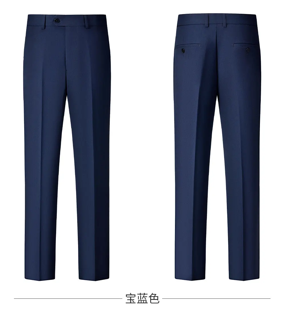 High-quality, Fashionable and Stylish Plus-size Men's Solid-color Suit Set, Men's Three-piece Set, One-button Casual Suit