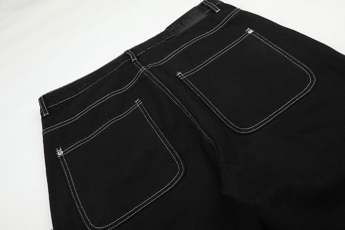 High Street Tiger Dragon Embroidery Baggy Jeans Pants for Men and Women Pantalones Hombre Straight Denim Trousers Oversized