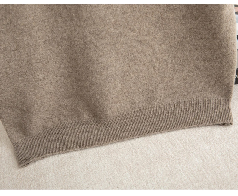 WinvyNee Man's Clothing O Neck Solid Fitted Slightly Stretchy Casual Half Sleeve Knitwear Wool Pullovers Autumn Winter M1103039