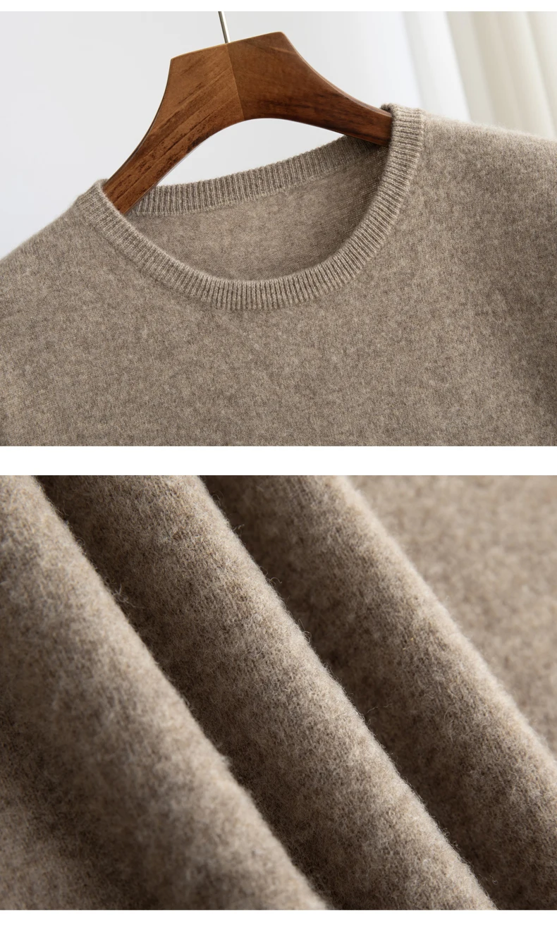 WinvyNee Man's Clothing O Neck Solid Fitted Slightly Stretchy Casual Half Sleeve Knitwear Wool Pullovers Autumn Winter M1103039