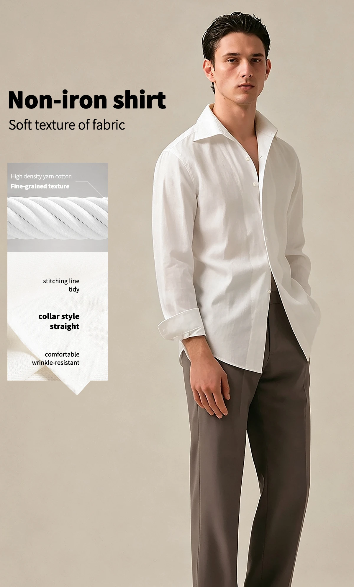 Men's New Shirt Lightweight Breathable Lyocell Material Men's Temperament Old Money Style Single Breasted