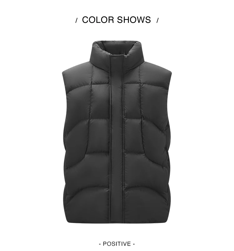 Semir Men Down Vest Water Repellent 90 Percent Down Fill Stand Collar Loose Fit Solid Color Urban Casual Style 2026 Winter