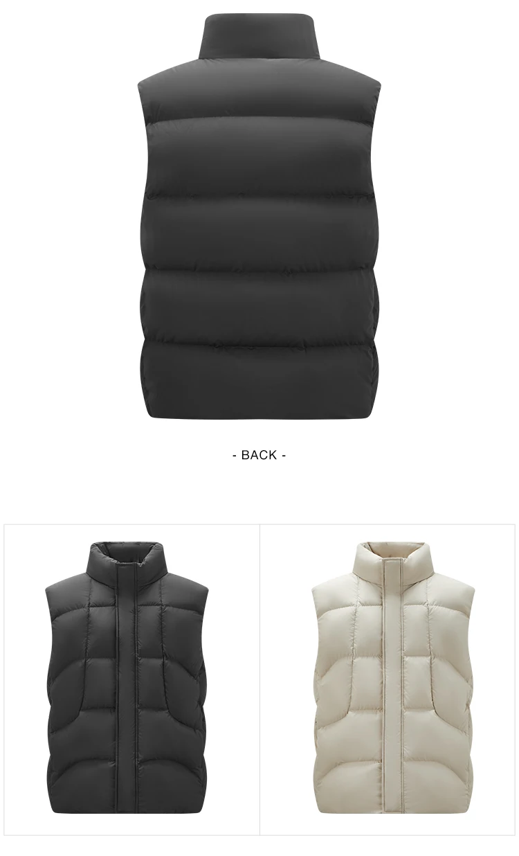 Semir Men Down Vest Water Repellent 90 Percent Down Fill Stand Collar Loose Fit Solid Color Urban Casual Style 2026 Winter