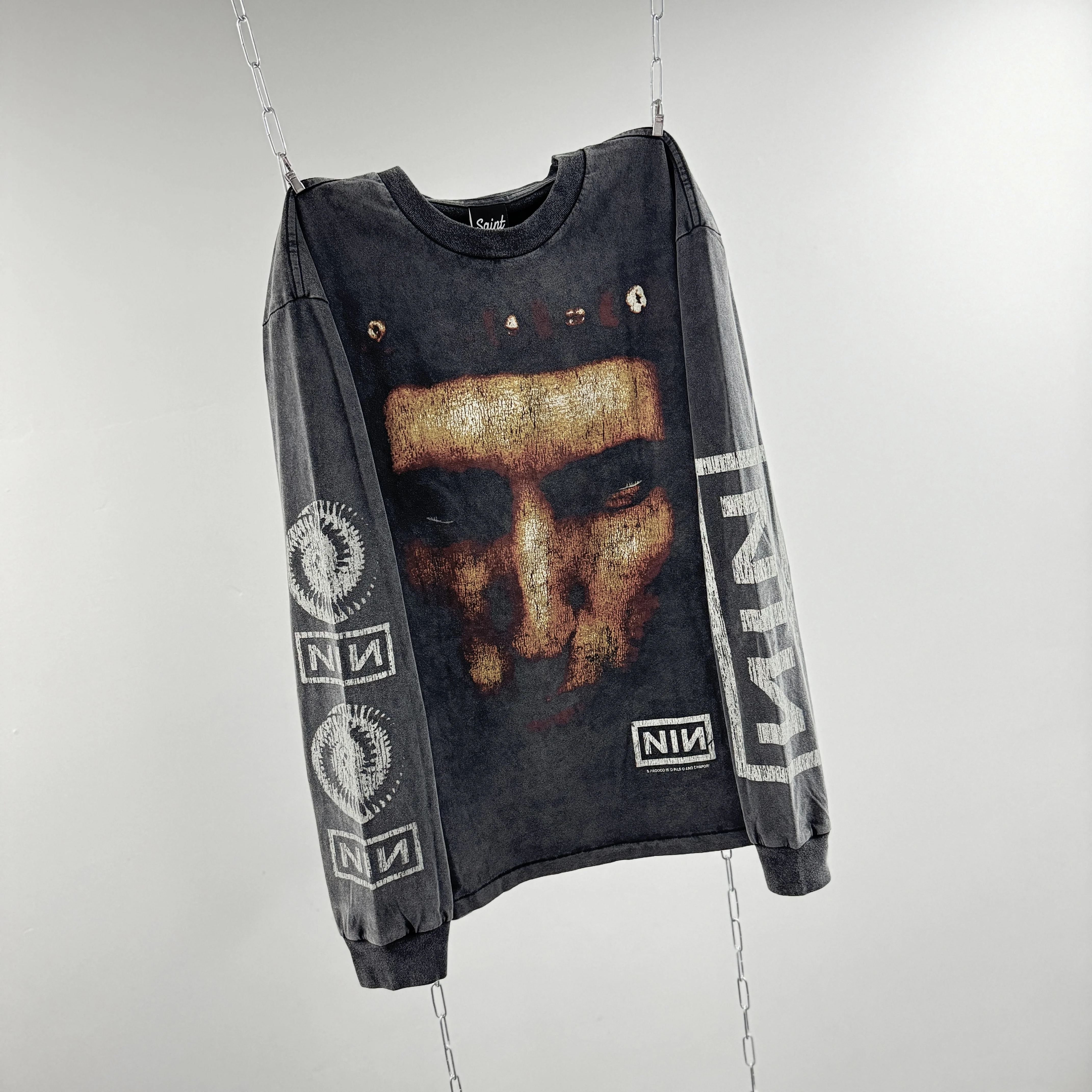 Saint Michael American Retro Old Men’s Clothing Loose Long-sleeved High Street Couple Undershirt T-shirt Spring and Autumn