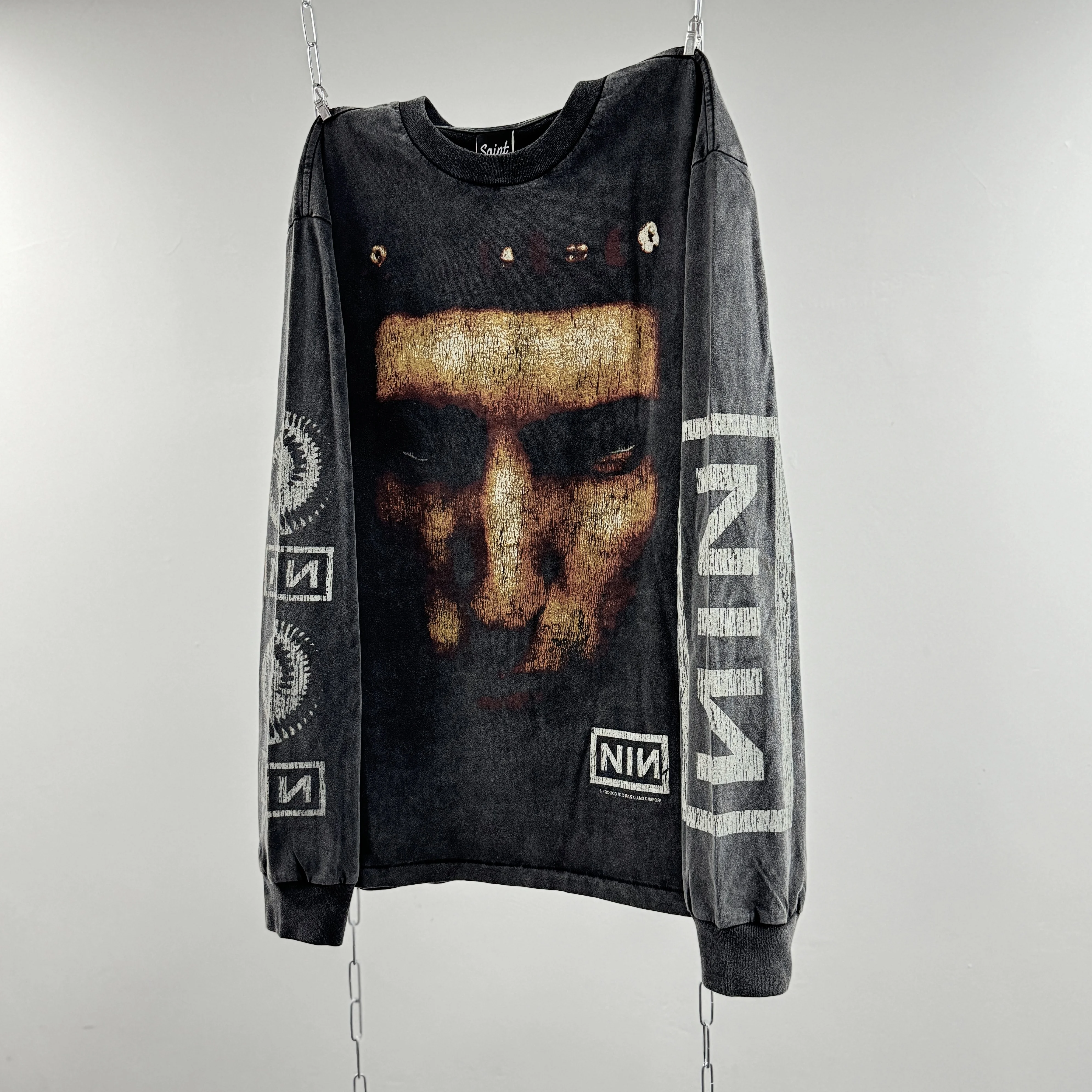 Saint Michael American Retro Old Men’s Clothing Loose Long-sleeved High Street Couple Undershirt T-shirt Spring and Autumn