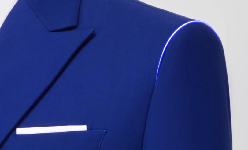 2 Pieces Fashion New Men's Business Double Breasted Solid Color Suit Coat / Male Slim Wedding Blazers Jacket Pants Trousers