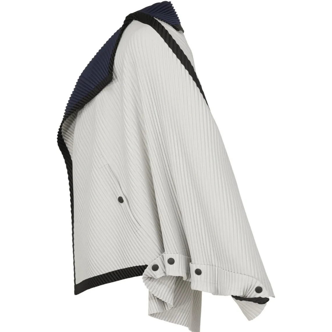 YUDX Miyake Pleated Autumn New Men's Trench Coat Original Designer Hip Hop Colored Vertical Stripe Short Jacket Top