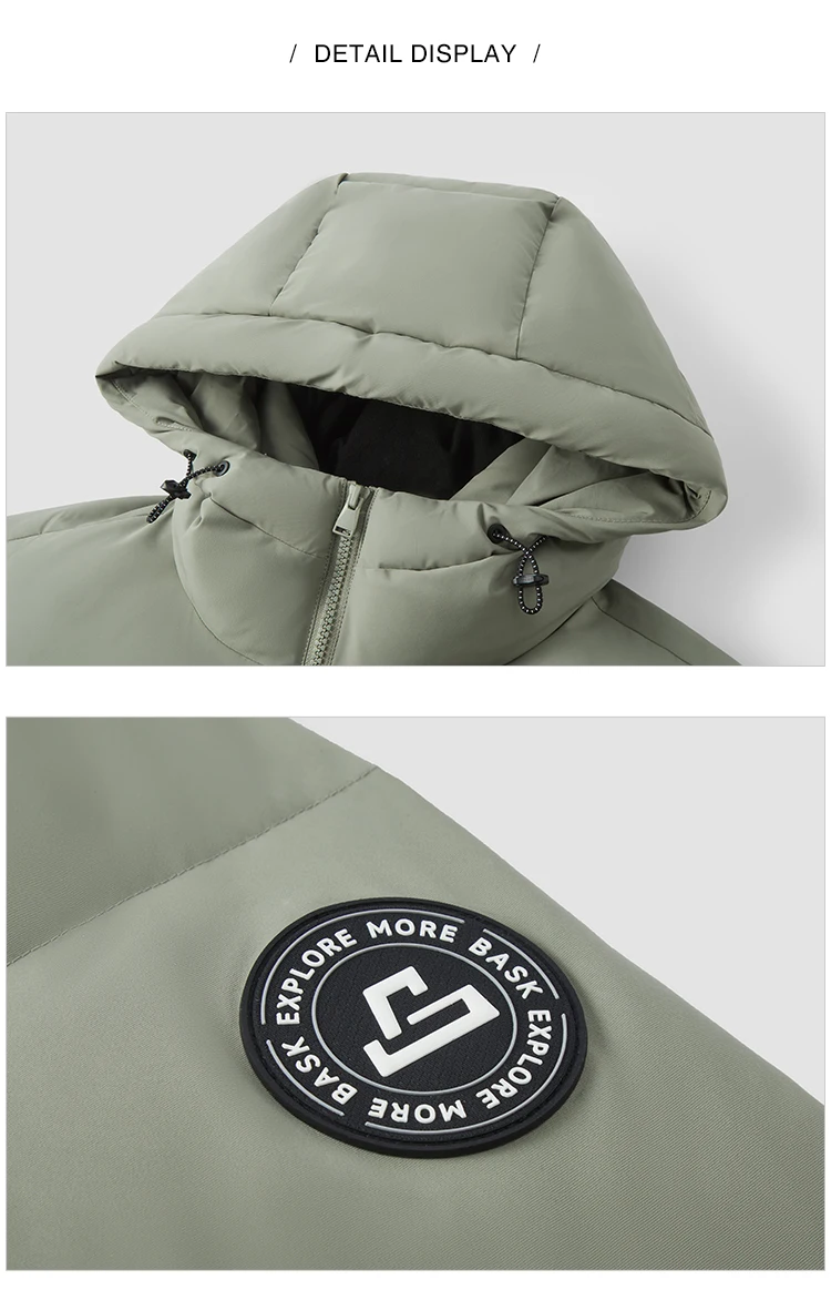 Semir Grey Duck Down Jacket Warm Windproof Men 2026 Winter Short Style Loose Fit Daily Wear Cold Weather Outerwear Coat