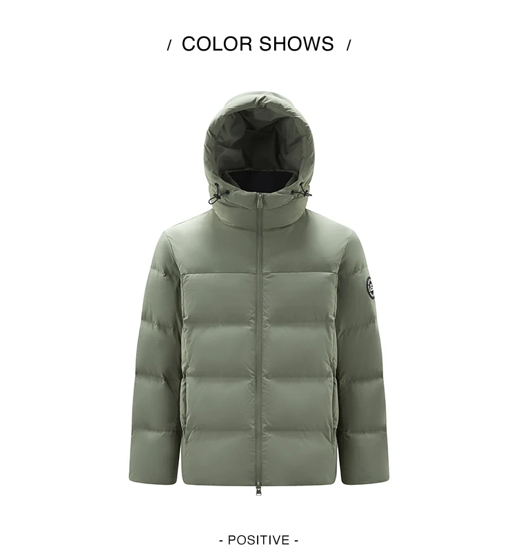 Semir Grey Duck Down Jacket Warm Windproof Men 2026 Winter Short Style Loose Fit Daily Wear Cold Weather Outerwear Coat