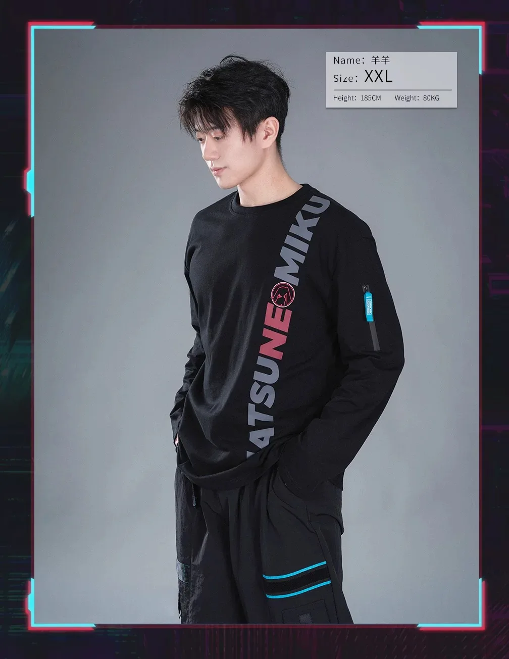 Moeyu Hatsune Miku T-Shirt Men Tee Women Full Sleeve T Shirt Anime Vocaloid Sweatshirt Outdoor Casual Student t-shirt Clothing