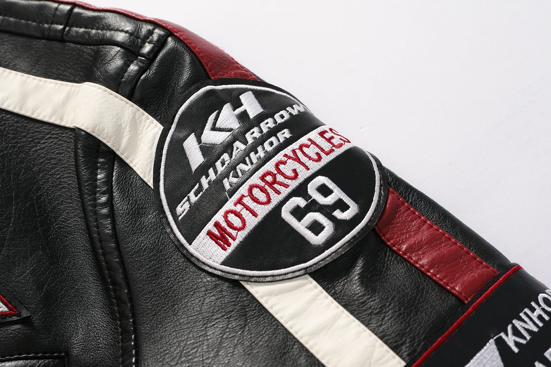 Men's Motorcycle Racing Suit PU Leather Label Color Jacket