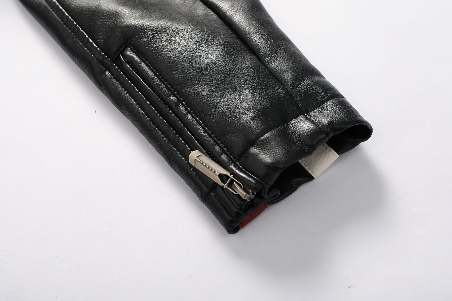 Men's Motorcycle Racing Suit PU Leather Label Color Jacket