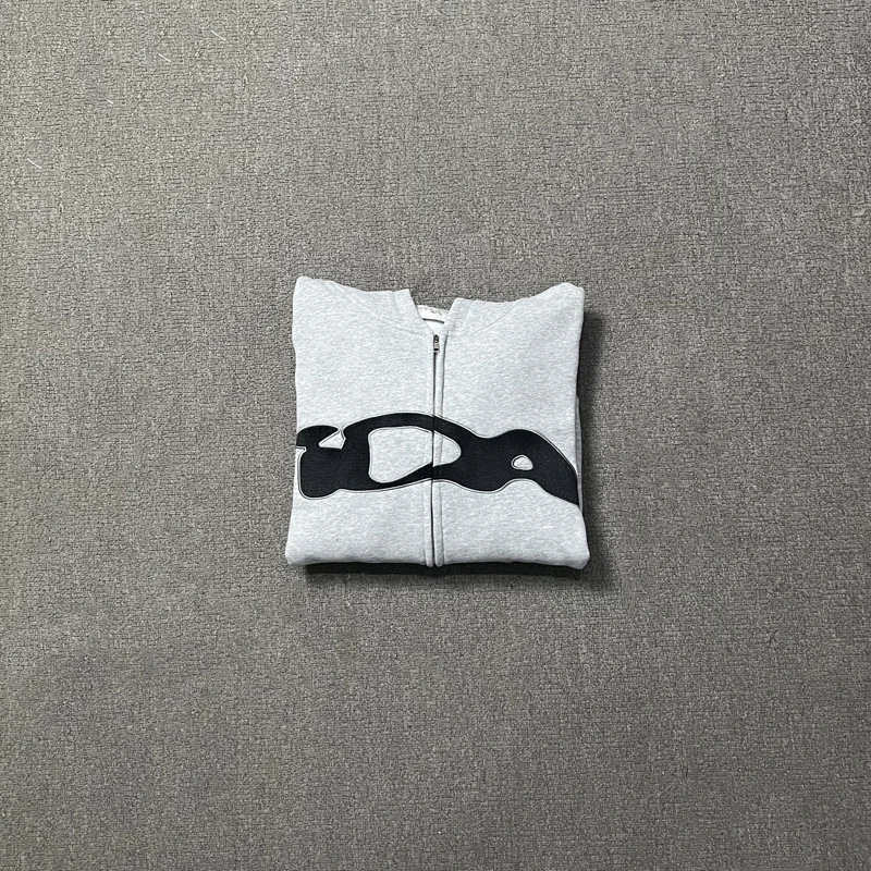 Black Pink Ida Sply Zipper Hoodie Chest Towel Embroidery Patch Sweatshirts Men Women High Quality Casual Loose Pullovers Clothes