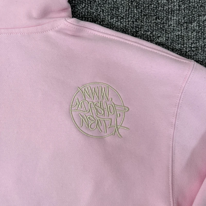 Black Pink Ida Sply Zipper Hoodie Chest Towel Embroidery Patch Sweatshirts Men Women High Quality Casual Loose Pullovers Clothes