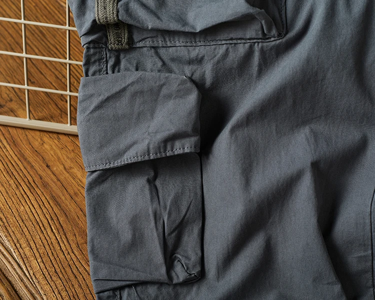 Summer New Japanese Retro Military Outdoor Quick Drying Cargo Pants Men's Washed Multi-pocket Loose Casual Ankle-tied Trousers