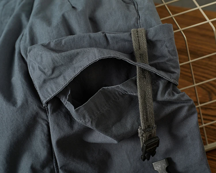 Summer New Japanese Retro Military Outdoor Quick Drying Cargo Pants Men's Washed Multi-pocket Loose Casual Ankle-tied Trousers