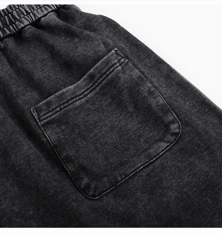 DIY Custom LOGO Cotton Washed Hoodie Zipper Sweatshirt Pants Tracksuit Men Women Retro Loose Distressed HipHop Oversized Big