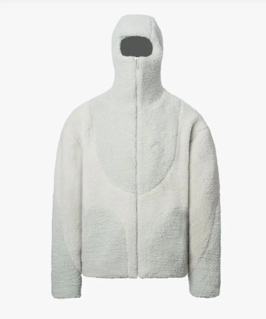 Custom LOGO2024 new men's fashion casual lamb wool hooded zipper jacket top motorcycle jacket