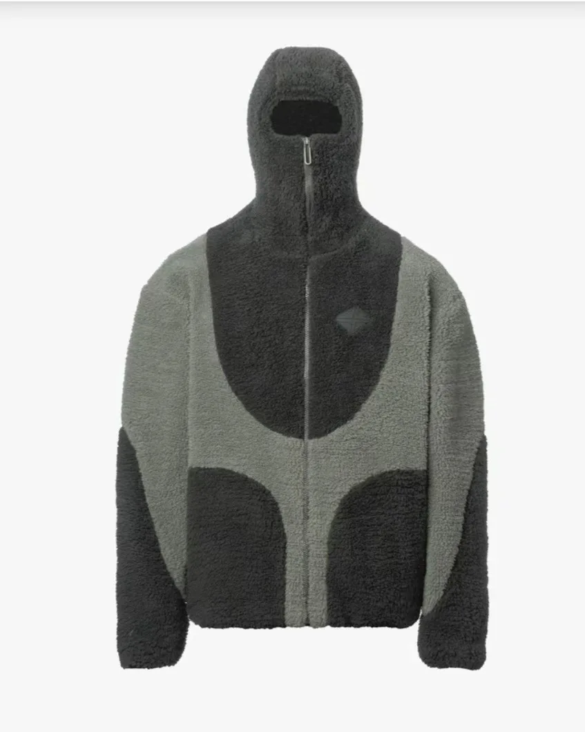 Custom LOGO2024 new men's fashion casual lamb wool hooded zipper jacket top motorcycle jacket