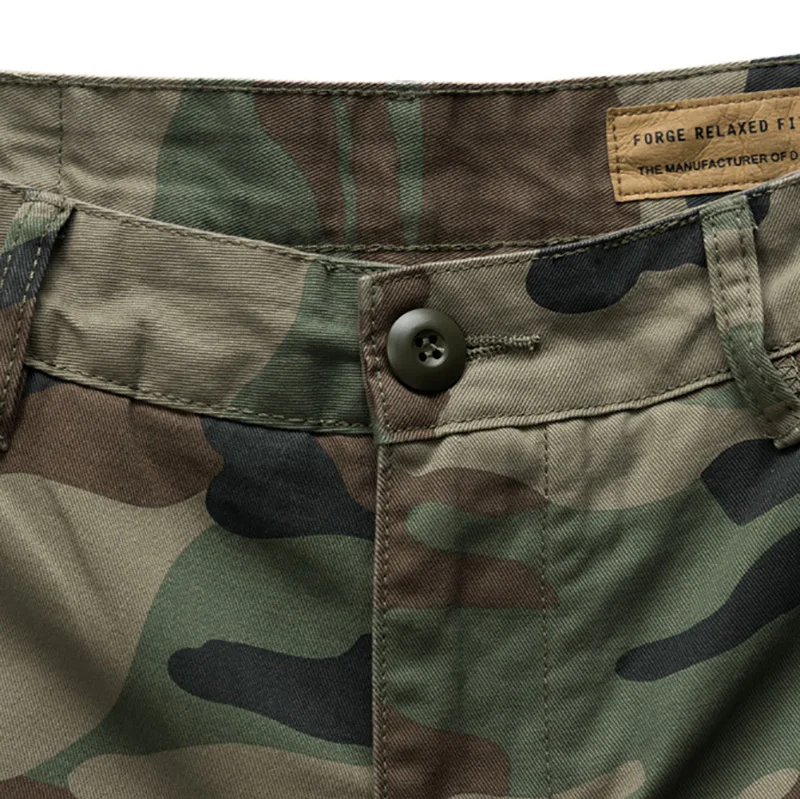 Heavyweight American casual camouflage straight workwear casual pants for men Y2k outdoor travel style loose fit Male Trousers