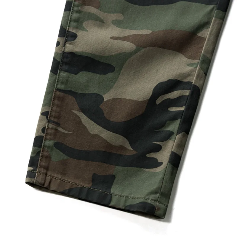 Heavyweight American casual camouflage straight workwear casual pants for men Y2k outdoor travel style loose fit Male Trousers