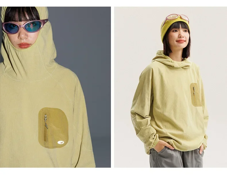 Unisex Lightweight Waffle Grid Hoodie Quick-Dry Long Sleeve T-Shirt Breathable Outdoor Athletic Pullover Top for Spring Autumn