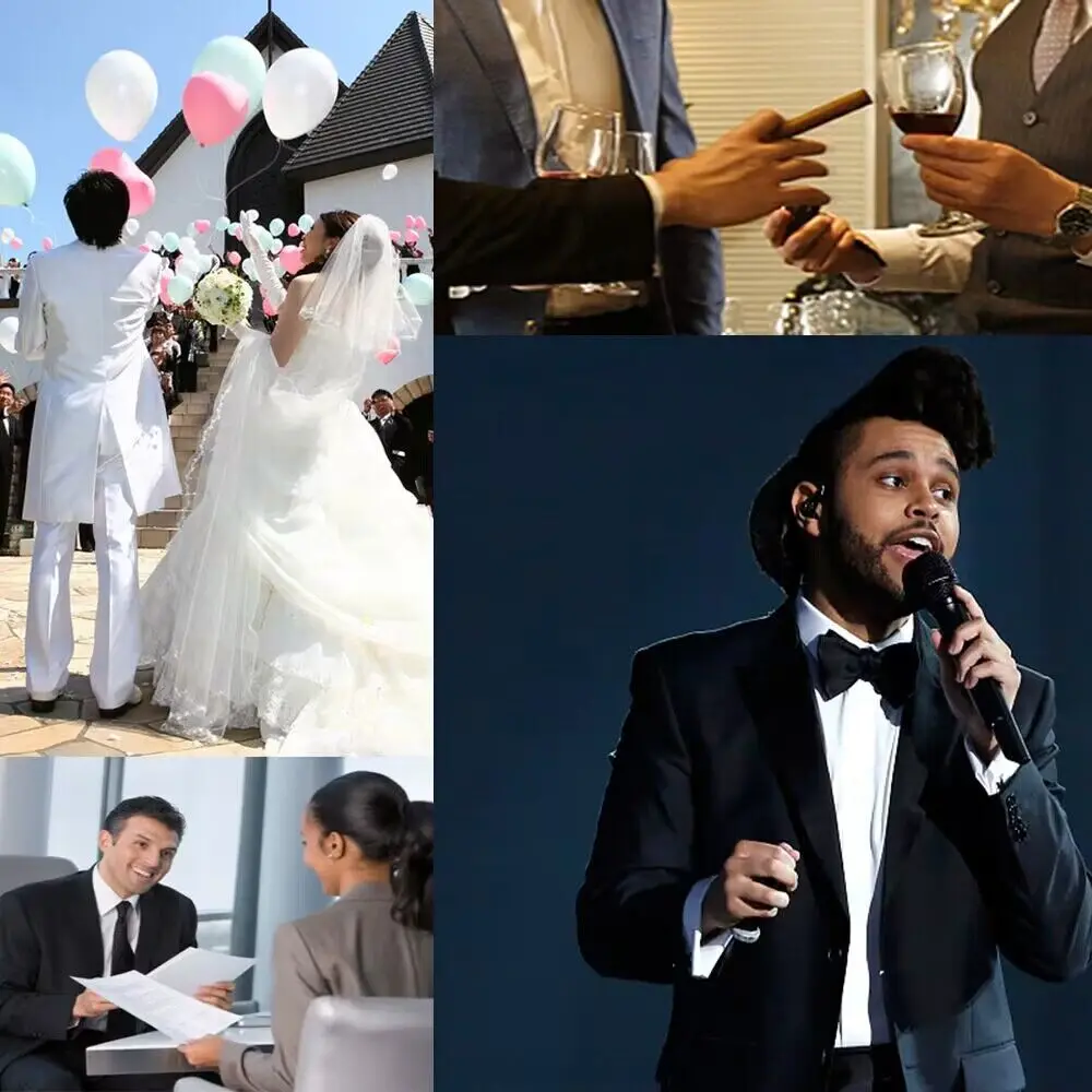 Champagne Jacquard Wedding Men Suits One Button Shaw Lapel Blazer Elegant Business Prom Party 3 PCS Jacket Vest Pants Suits Set
