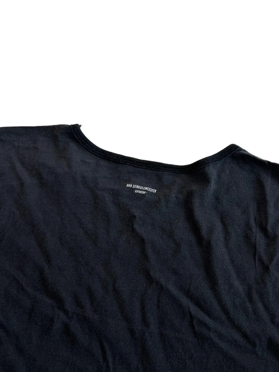 Ann 26ss pentagram printed streamer washed old loose retro short-sleeved T-shirt