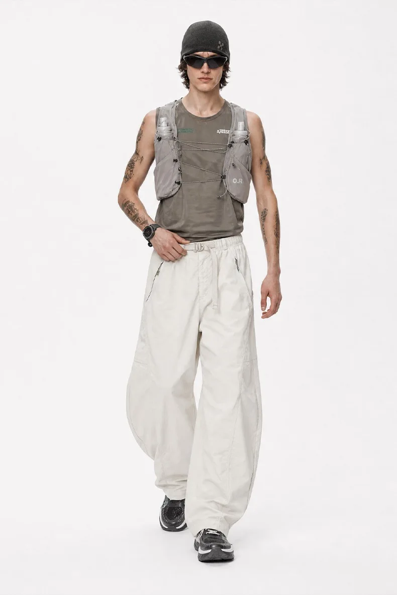 Outdoor Mountain Style Curved Pants 2026 Summer New Quick-Dry Lightweight Wide-Leg Casual Trousers