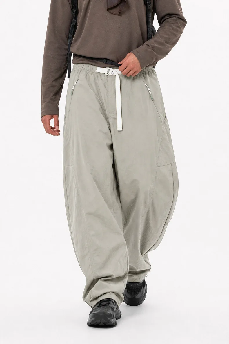 Outdoor Mountain Style Curved Pants 2026 Summer New Quick-Dry Lightweight Wide-Leg Casual Trousers