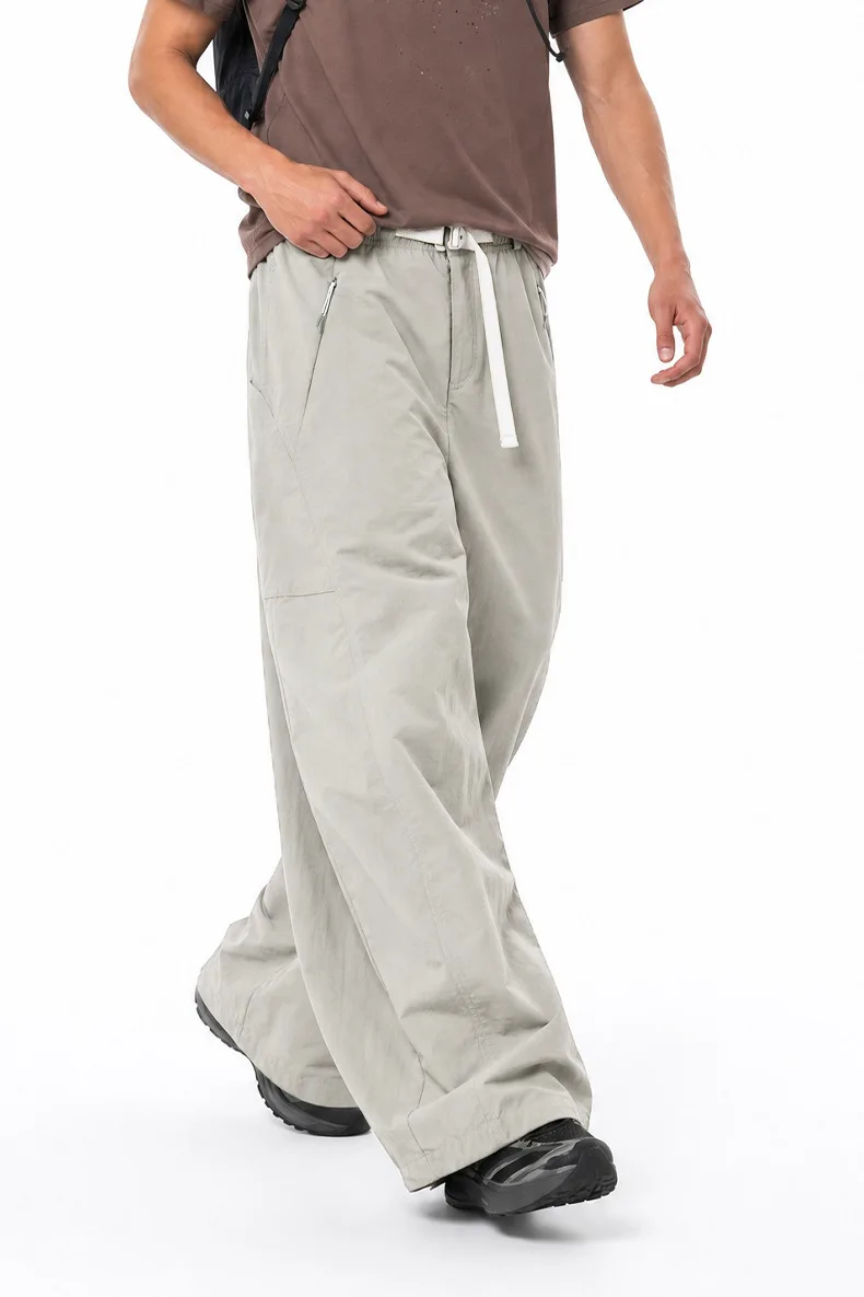 Outdoor Mountain Style Curved Pants 2026 Summer New Quick-Dry Lightweight Wide-Leg Casual Trousers