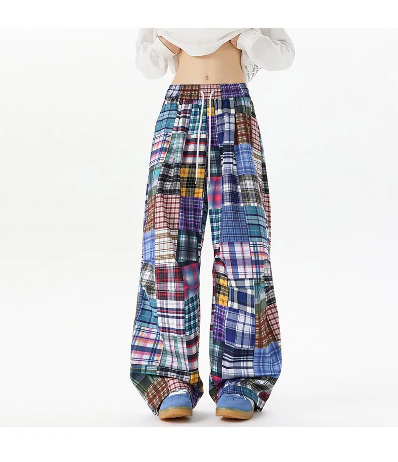 Spring Autumn Men's Hip Hop Patchwork Harem Pants High Street Loose Wide Leg Trousers Casual Drop Crotch Streetwear Pants Men