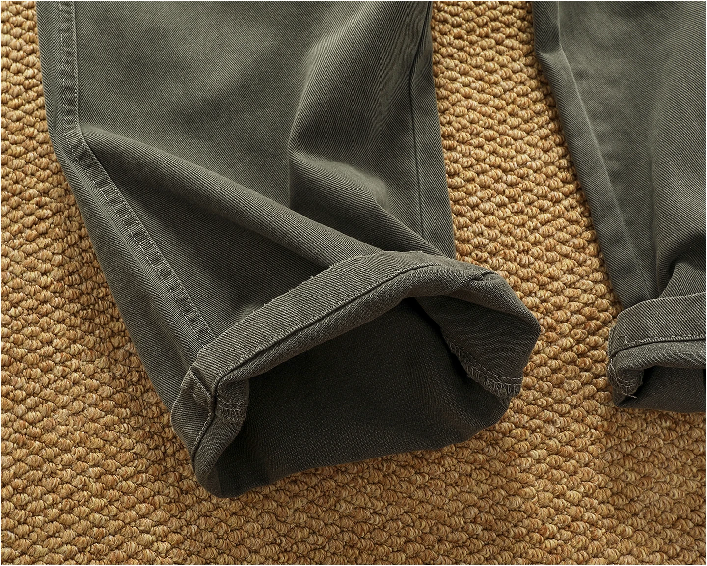 Retro heavy industry washing heavy splicing work pants for men's autumn and winter loose straight conical woodcut trousers