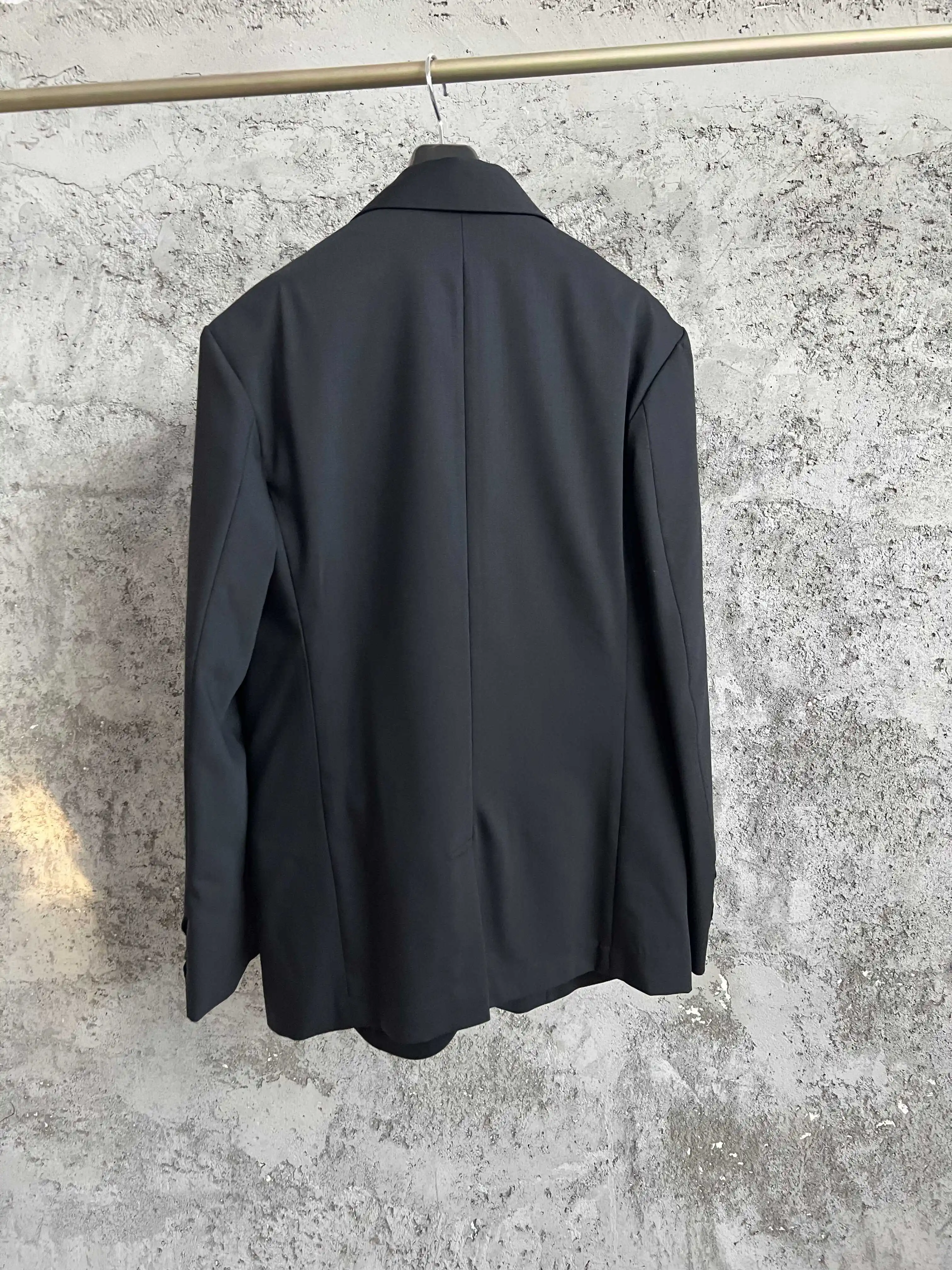 TOP-YAMAMOTO lace-up jacket, military fine-spun pure wool, neat British suit