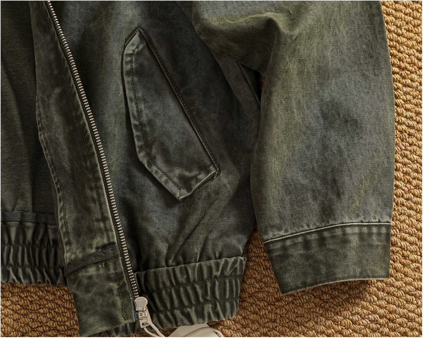 Personalized stand-up collar snap-collar work jacket men's old washing classic versatile jacket top