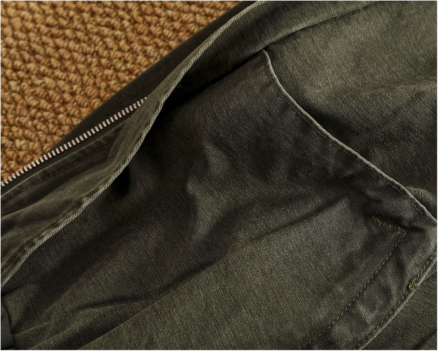 Personalized stand-up collar snap-collar work jacket men's old washing classic versatile jacket top