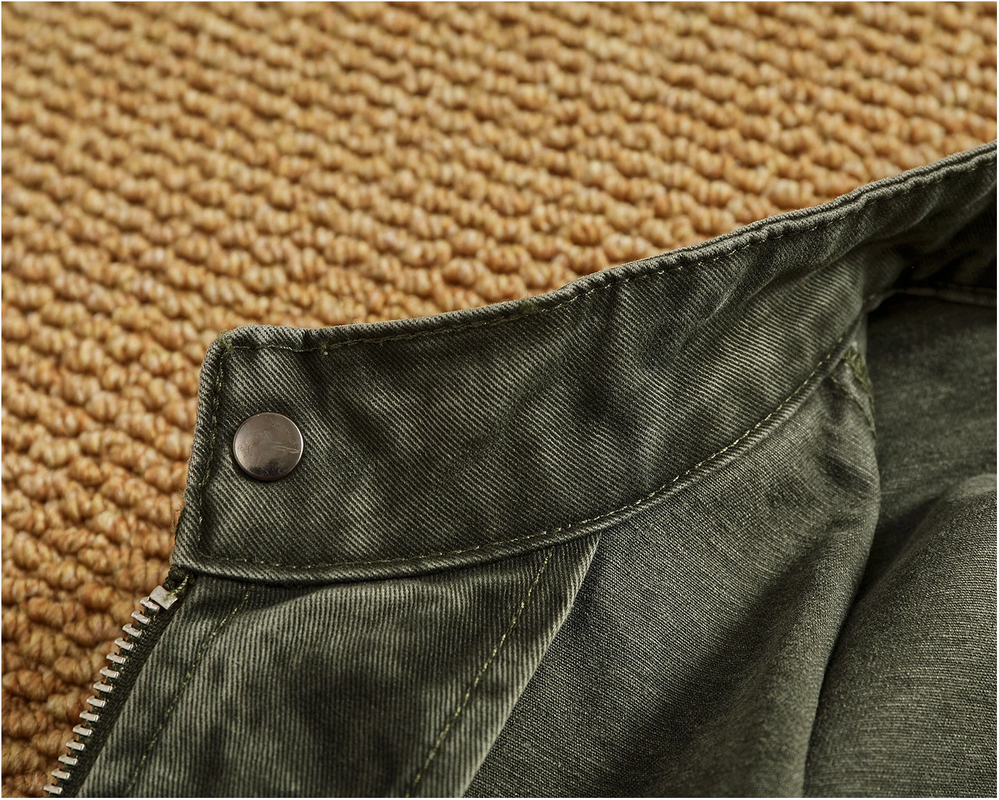 Personalized stand-up collar snap-collar work jacket men's old washing classic versatile jacket top