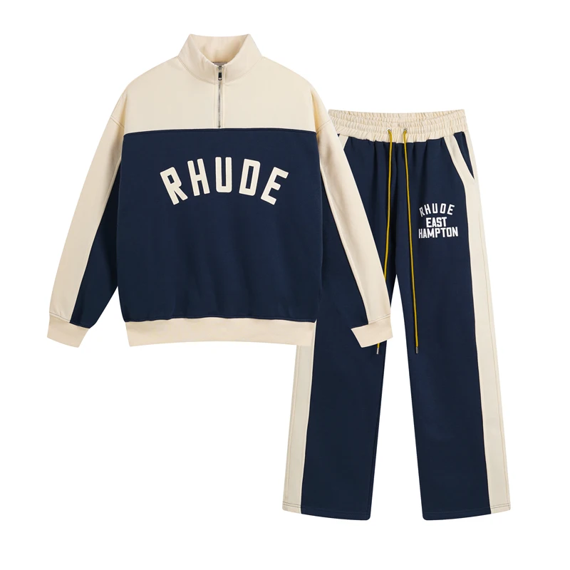 New Model Same Style Multi Color Rhude Sports Outfit High-quality Fleece Thick Comfortable Casual Suit Stock Now