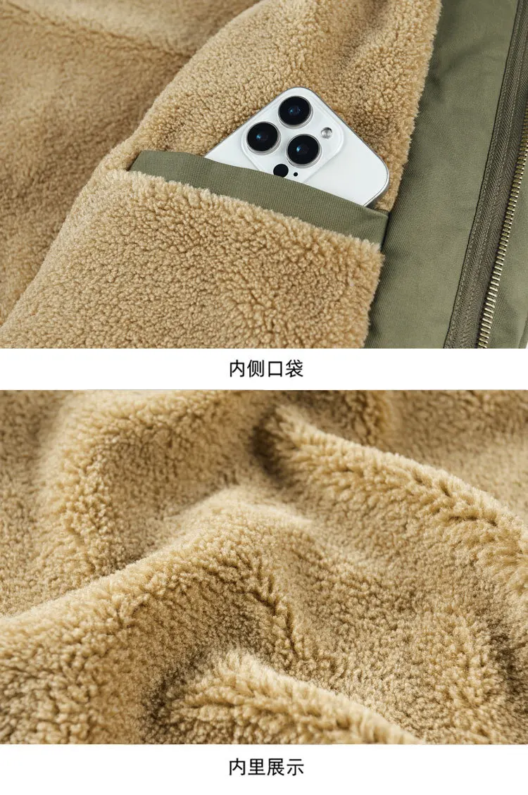 New American Retro M51 Mid-Length Windbreaker Parka with Hood Coat - Amish Cotton Long Coat for Men Fall/Winter