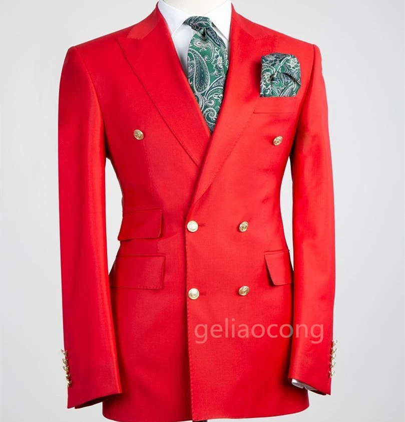 XS-6XL Wedding Men Suits Blazer Bridegroom Business Groom Wear Tuxedo Jacket Formal Party Double Breasted Peak Lapel One Coat