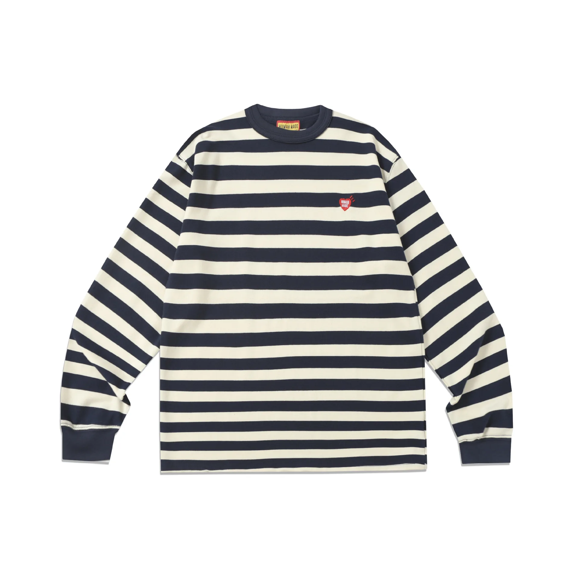 Human Made New Stripe L/S T-Shirt Cityboy Style Heavy Cotton Top Streetwear