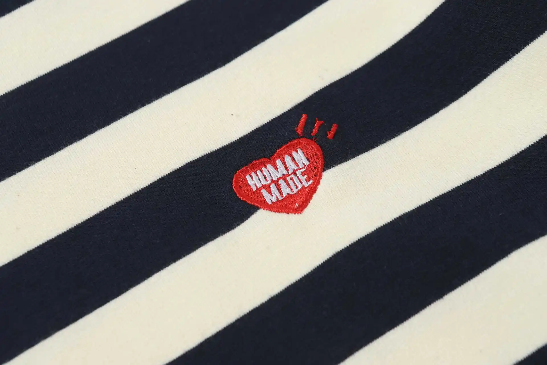 Human Made New Stripe L/S T-Shirt Cityboy Style Heavy Cotton Top Streetwear