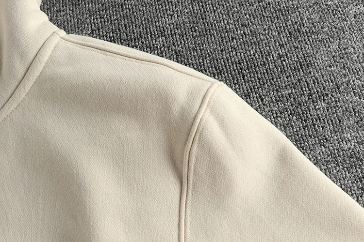 Autumn Winter American Retro Heavyweight Long Sleeved Hooded Hoodies Men's Simple Thickened Velvet Casual Cardigan Sweatshirts