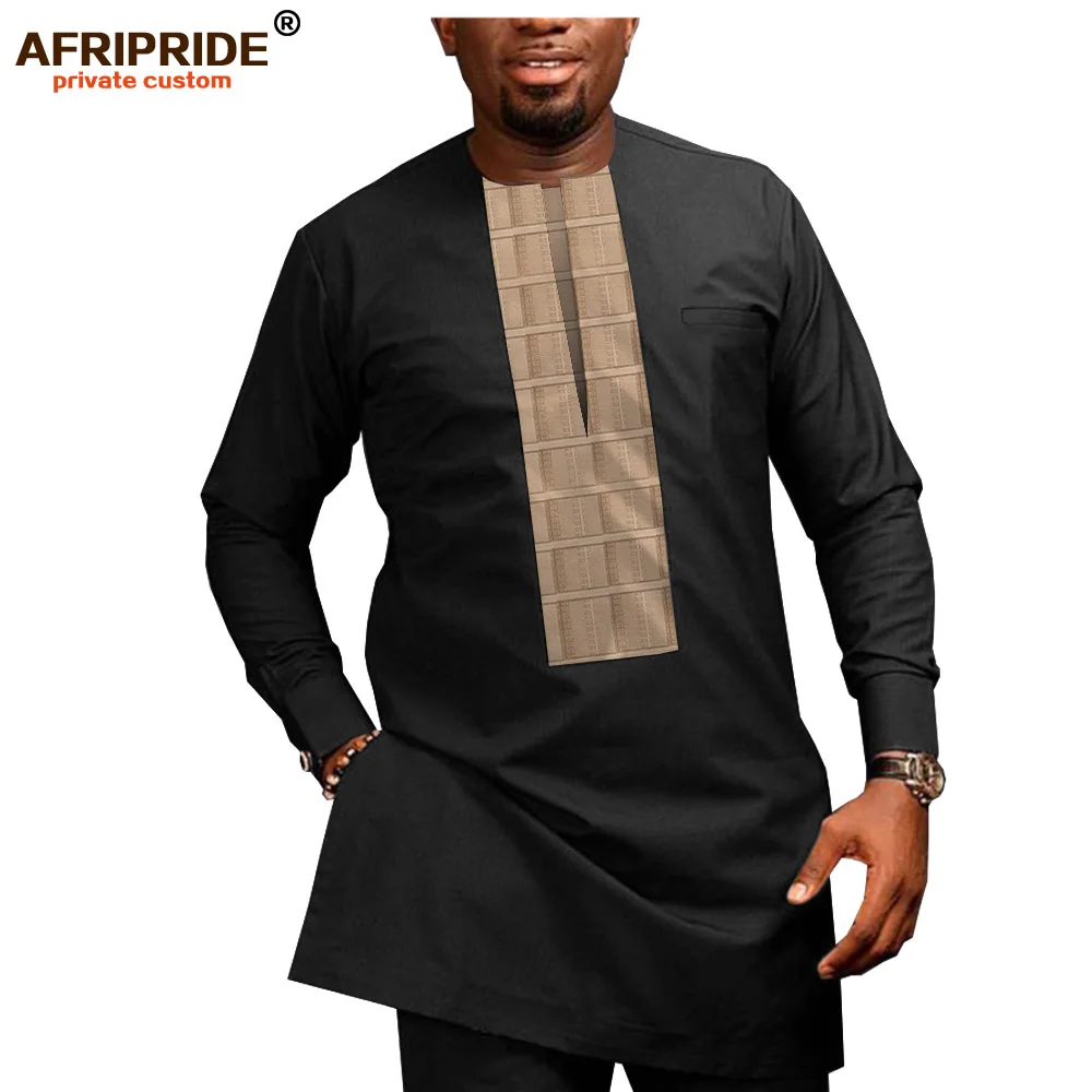 2026 African Men Clothing Casual Tracksuit Dashiki Shirt Blouse+Ankara Pants 2 Piece Set Plus Size Tracksuit AFRIPRIDE A1916026