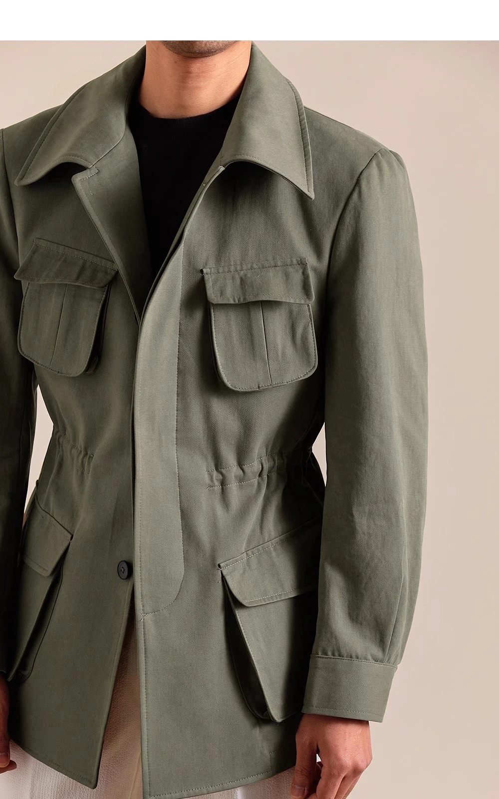 Spring Autumn Pure Cotton Italian Hunting Jacket Men's Retro Business Casual Jacket Top Quality Luxury Military Jacket Top Coat