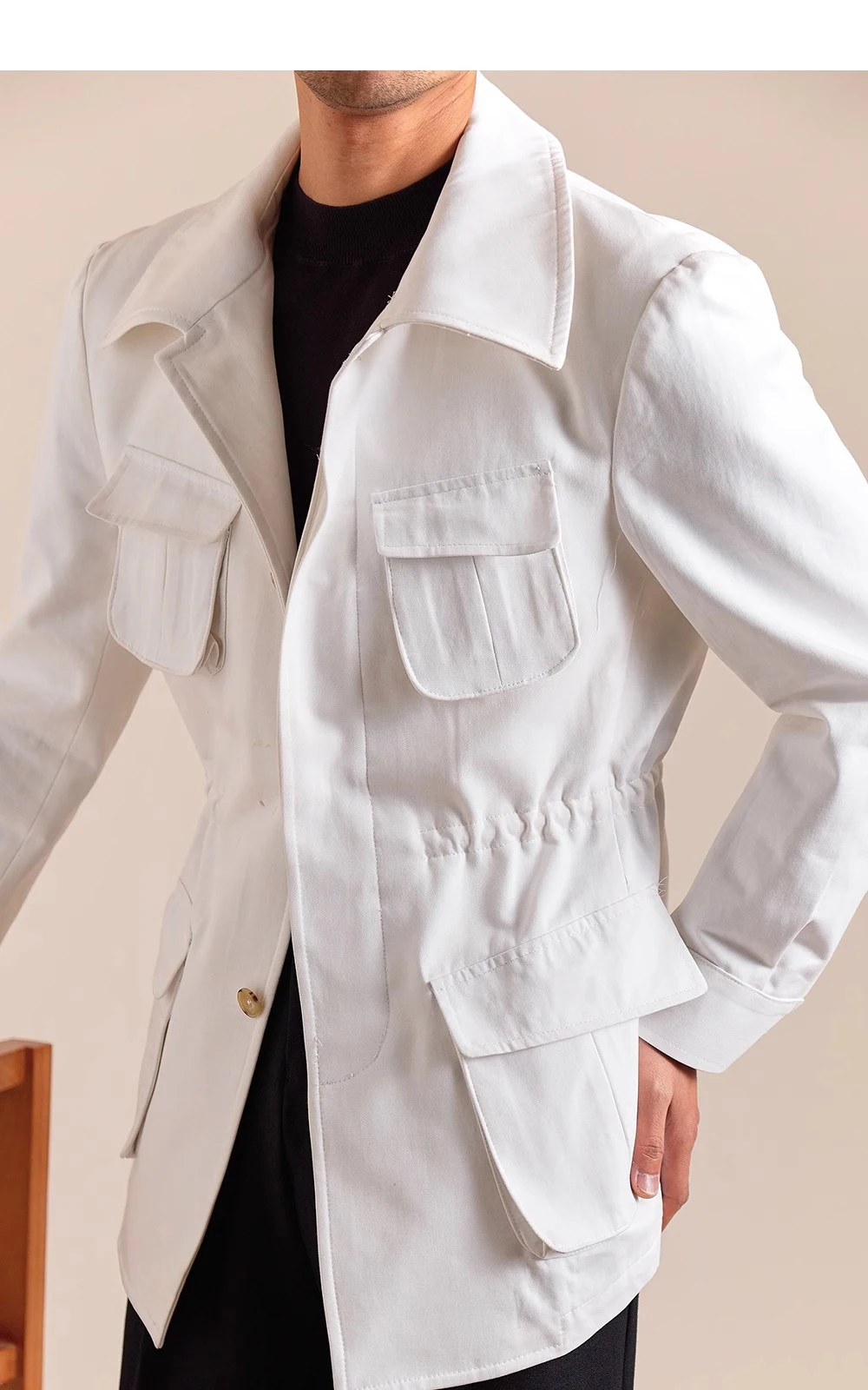 Spring Autumn Pure Cotton Italian Hunting Jacket Men's Retro Business Casual Jacket Top Quality Luxury Military Jacket Top Coat