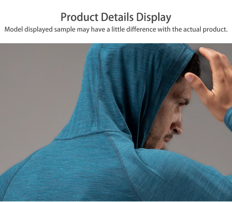 ZEALWOOD 17.5μm Merino Wool Hoodie Shirt Men's Women’s Lightweight Breathable Comfortable Base Layer Anti-Odor Wicking Quick Dry